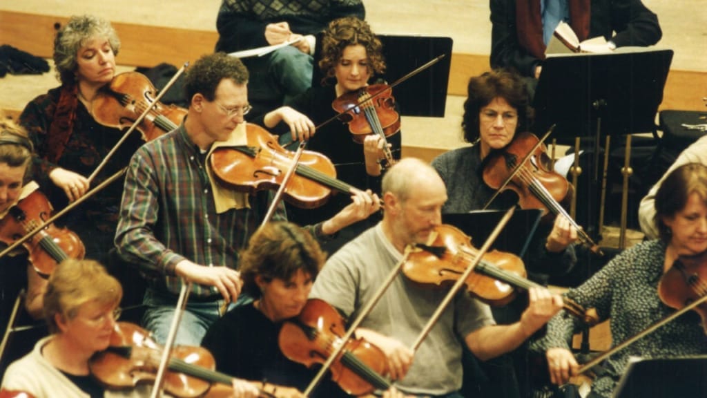 The OAE's viola section rehearsing Haydn's The Creation